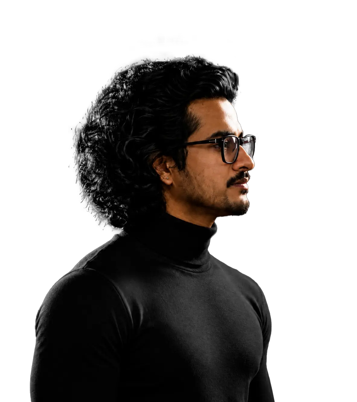 Stylized illustration portrait of Nishant Mogha
